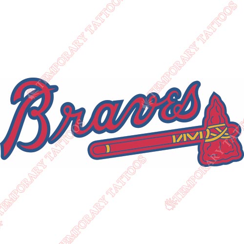 Atlanta Braves Customize Temporary Tattoos Stickers NO.1411